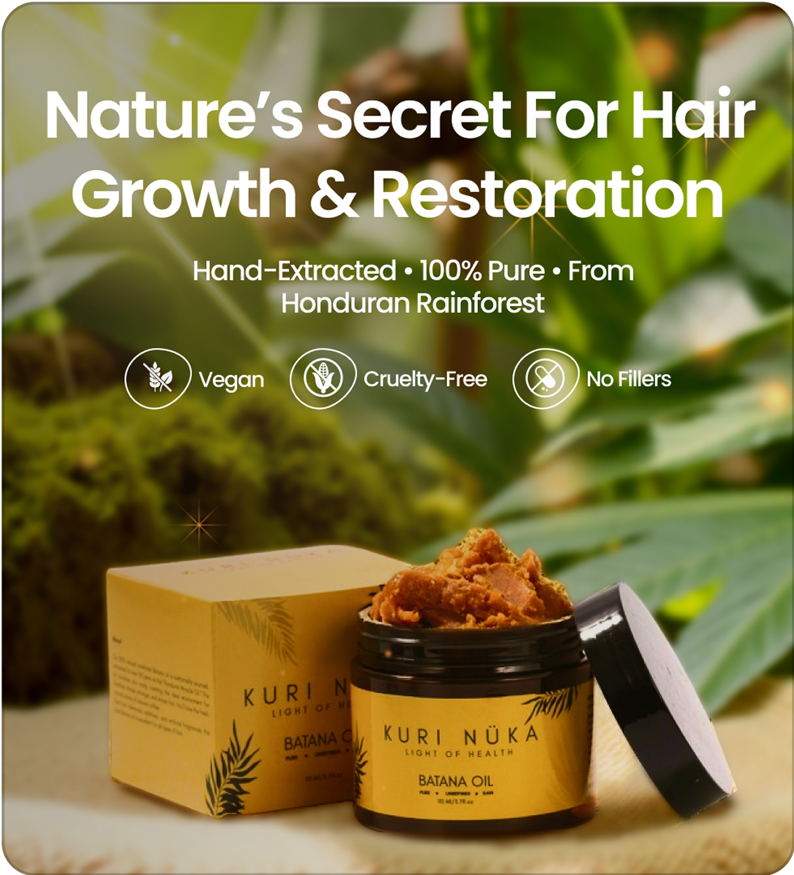 Huile Naturelle pour Cheveux Batana